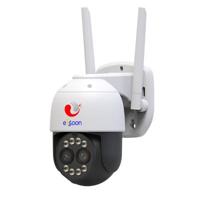 China Factory Wholesale Colorful NIGHT VISION Dual Lens Security Humanoid Detection Dome IP PTZ Camera Wireless Record In Night Wifi Ptz Camera for sale