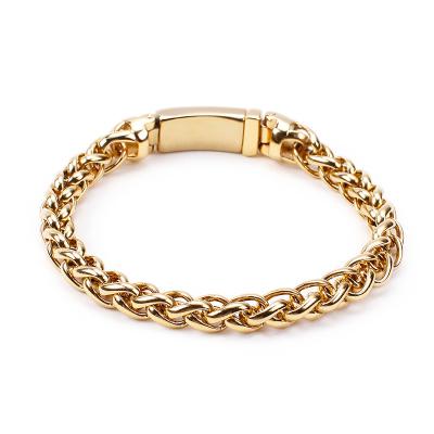 China CLASSIC accessories wholesale Korean titanium stainless steel men's flower basket chain bracelet bracelet for sale