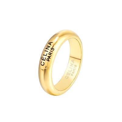 China Vintage American Ring Titanium Steel Lettering Ring factory wholesale best quality TRENDY couple jewelry for sale