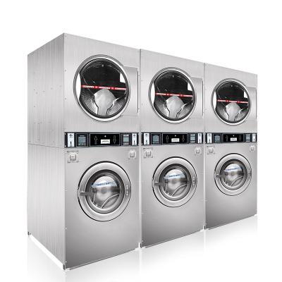 China Washing Dyeing Industry Stacking Kit Low Noise Commercial Laundry Machine Clothes Dryer And Washing Equipment for sale