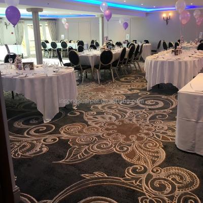 China Flame Retardant Fire Resistant Banquet Hall Carpet , Wool Axminster Jacquard Hotel Carpet for sale