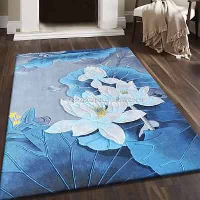 China Living Room Wool Washable High Quality Hand Tufted Custom Design Carpet Rug for sale