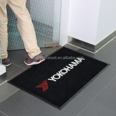 China Nylon Logo Washable Customized Rubber Floor Mat , Mat for sale