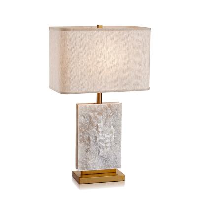 China Modern Modern Marble and Metal Table Lamp with Fabric Shade Hotel Table Lamp Table Light Home Decor Room Decor for sale