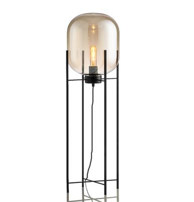 China Nordic Scandinavian metal and glass floor lamp for living room bedroom and hotel decoration floor lamp floor light for sale