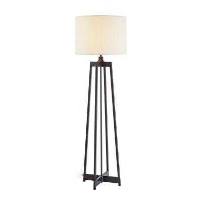 China Scandinavian modern simple metal floor lamp with fabric shade for living room bedroom and hotel decoration table lamp table light for sale