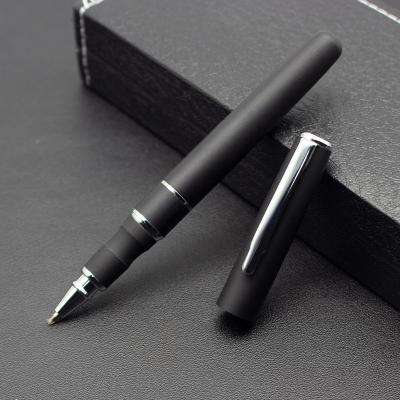 China Black Business Roller Ball Pen 0.5mm Neutral Pen Metal Signature Pen for sale