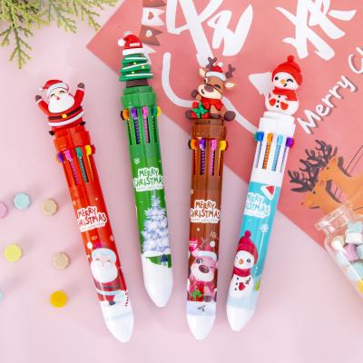 Chine Noël dix couleurs Plume à bille à bille à vendre