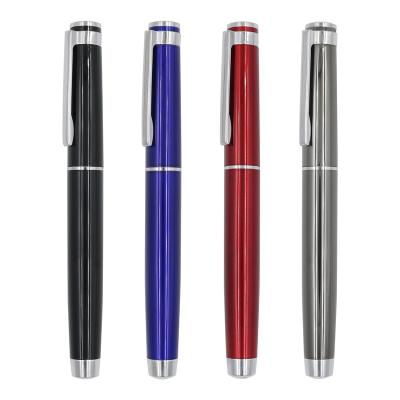 China Bullet Tip Metal Roller Ball Pen With Cap 0.7mm Multiple Colors Roller Pen for sale