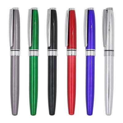 China Metal Roller Ball Pen 1.0mm Bullet Tip Classic Ballpoint Pens Gel Ink Signature Pen for sale