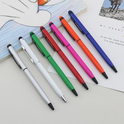 China Colorful Metal Ballpoint Pen Touch Screen Twist Stylus Ball Pen For Office Business for sale