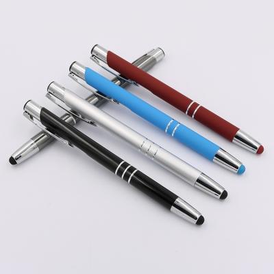 Cina Penna a sfera in metallo per ufficio 2 in 1 Multifunzione Stylus di schermo in alluminio in vendita