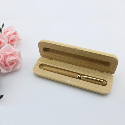 China Mode Bamboe Business Stationery Set Draagbaar Geschenk Roller Pen Set Met Koffer Te koop