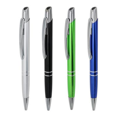 China ODM Metal Aluminum Ballpoint Pens 1.0mm Press Ball Pen For Office School Writing for sale