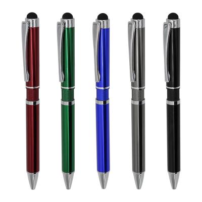 China Bedrijfskantoor 2 in 1 Touch Screen Ballpoint Pen Stylus Pen Met Laser Engraving Logo Te koop