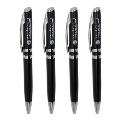 China Hoogwaardig kantoorpapier 1.0mm Aluminium Twist Ballpoint Pen Met Logo Te koop