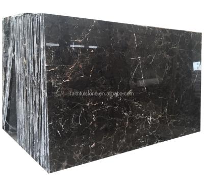 China Natural Cheap Dark Brown Marble Slabs Steps Risers And Mateiral Emperador Tiles Stairs for sale