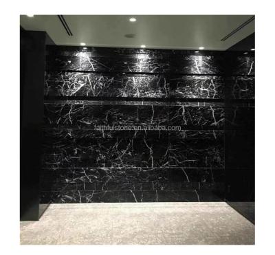 China Mateiral natural factory direct black marble marquina slabs wall bamboo tiles for interior decoration for sale