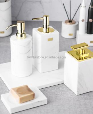 China Foam Soap Dispenser Marble Shampoo Bottle Shower Gel Lotion Pump Bottles Hand Refillable Soap Dispenser For Hotel Bathroom for sale