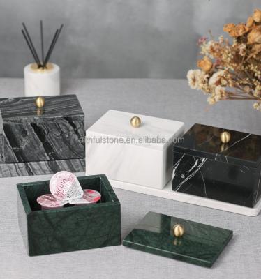 China Viable Marble Storage Box Case Trays Jewelry Box Holder in Nature Marble Material with Reasonable Price and High Quality for sale