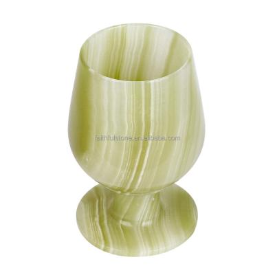 China High Quality Natural Marble Glass Cup Natural Crystal Glass Onyx Wine Stone Wine Mug in Reasonable Price and High Quality for sale