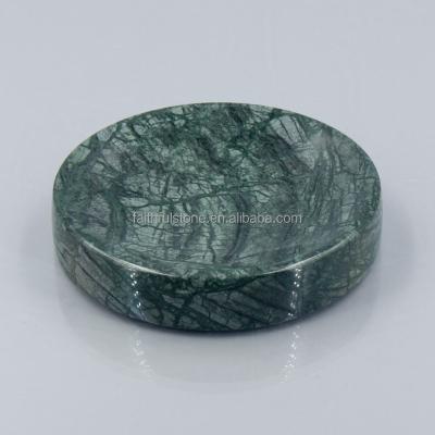 China Wholesale Natural Luxury Marble Bar Dish Dish Stoneware Round Stocked Soap Dish Soap Holder For Bathroom for sale