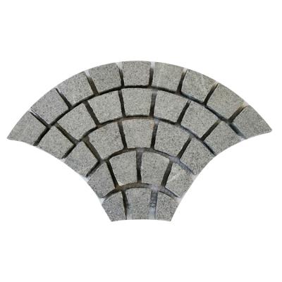 China Keep Road Smooth Hot Sale Cubic Pavers Carved Fan Shaped Stepping Stone Decorative For Outdoor Way Walking Driveway for sale