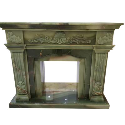 China Fashionable High Quality Indoor Marble Floral Design New Arrival Appearance Electric Fireplace Mantle For Home Decor for sale