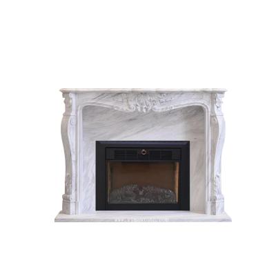 China Fashionable High Quality Style Appearance Fireplace White Beige Electric Fireplace Using For Home Decoration for sale