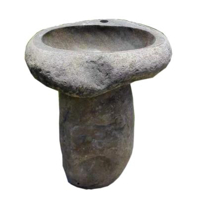 China Longevity Strong Pedestal Natural Pebble Stone Sink And Granite Stone Basin For Outdoor for sale