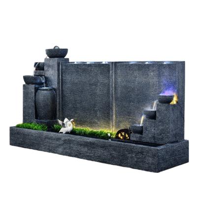 China Traditional Well Priced Marble Outdoor Fine Hard Honed Or Hammered Wall Water Stone Granite Texture Garden Fountain for sale