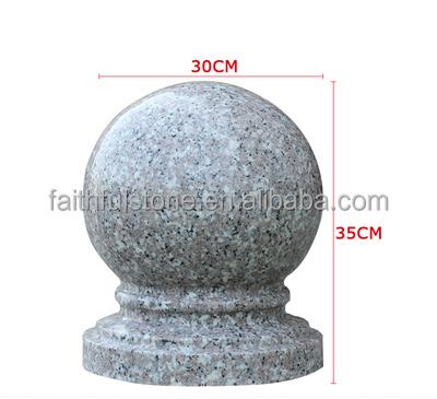 China Durable Light Pink Granite Car Stop Stone Balls For Parking Area For Outdoor Car Stop for sale