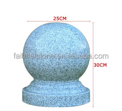 China Durable Cheap Gray Granite Stone Car Stop Ball For Parking for sale