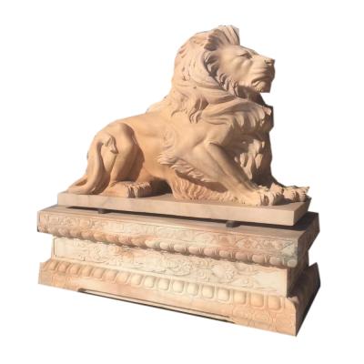 China Strong Nice Marble Stone Granite Lion Statue Longevity Stone Lion For Outdoor Garden for sale