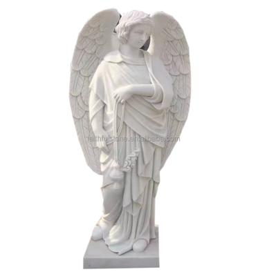 China Strong Durability Marble Stone Marble Figure Statue Carving Figure For Outdoor Garden for sale