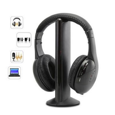 China Wireless Headband Professional 5-in-1 Headphones With Microphone And FM Radio for sale