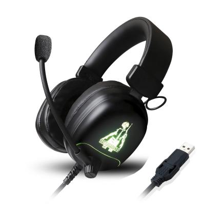 China Comfortable OEM Wired Stylish Custom High Quality USB 7.1 Gaming Headset for sale