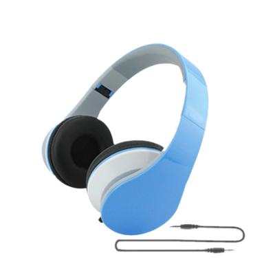 China Built-in MIC low cost music earphone kids blue wired OEM headband earphones music earphone stereo mp3 headset with microphone for sale