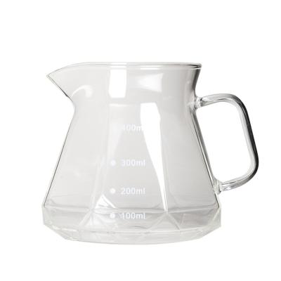 China Viable clear diamond glass pour over coffee maker for sale