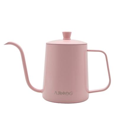 China WITH LID Stainless Steel Kettle Drip Pour Espresso Brew Pink Maca Coffee Pot Gooseneck Kettle for sale