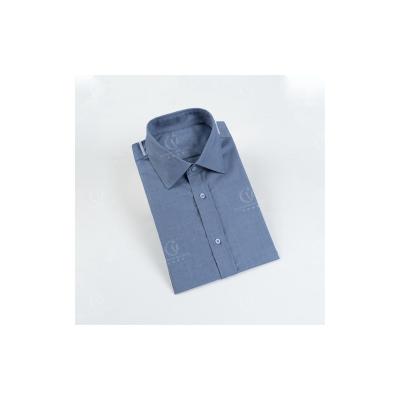 China Free Shipping New Products Blue Mens Office 100%Cotton Breathable Formal Slim Fit Shirt for sale