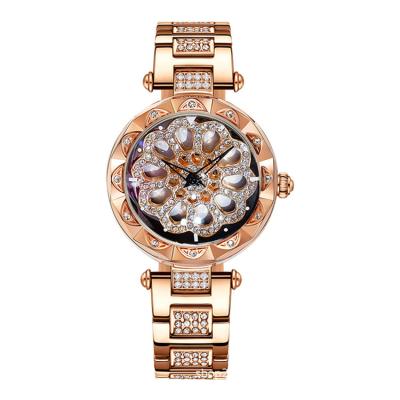 China Fashion Charming Ladies Water Resistant Crystal Watch Luxury Flywheel Quartz Watch For Women for sale