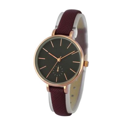 China Slim Leather Bband Watch Wholesale Water Resistant Custom Lady Watches Fashion 2021 for sale