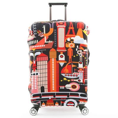 China With Customized Printing Custom Design Luggage Cover Spandex Suitcase Cover Protector Sublimation Luggage Bag Cover for sale