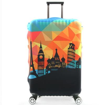 China With Customized Printing High Elasticity Luggage Cover Spandex Custom Suitcase With Printing For Suitcase for sale