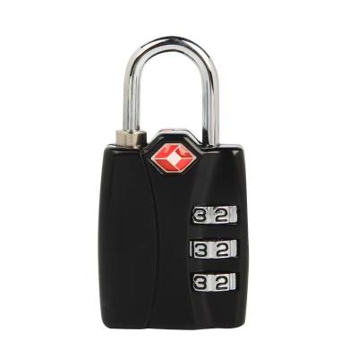 China Long Distance Travel TSA Approved Luggage Security Lock 3 Digit Combination Padlock with Durable Zinc Alloy Body for sale