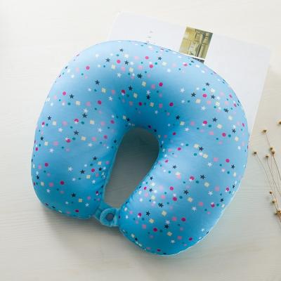 China Soft Fleece Travel Neck Pillow PORTABLE Printed Rest Micro Beads U Shape Neck Support Pillow For Airplane, Train, Car for sale