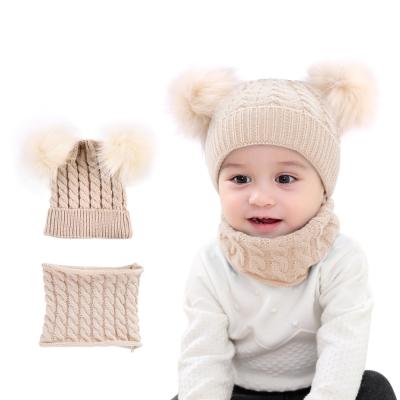 China COMMON Winter Hat for Kids and Baby Knitted Pom Pom Hat Baby Kids Beanie Hat for sale