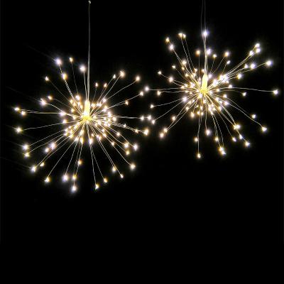 China LANDSCAPE 120 LED Dandelion String Firework Lights with Waterproof Outdoor Hanging Lights for Party Camp Decoration for sale