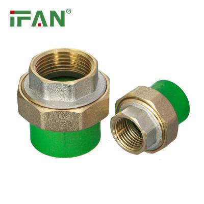 中国 IFAN Free Sample Quick Connect Water Plastic Plumbing PPR Pipes And Fittings Cold Hot Water PPR Brass Union 販売のため